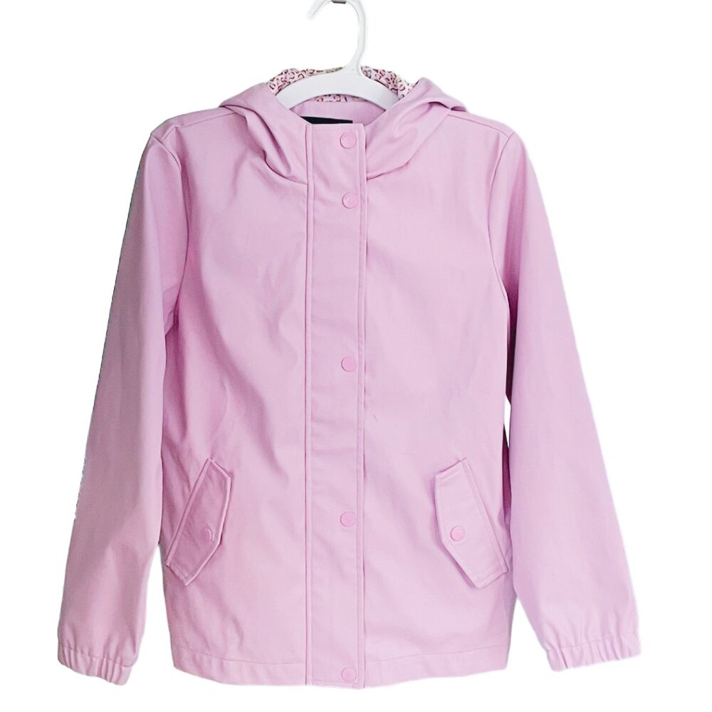 Girls Hooded Rain Jacket Waterproof Pink Size 10-12 Rokka & Rolla